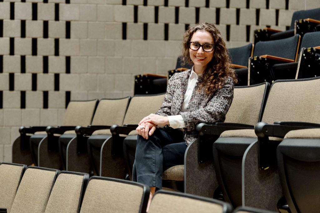 Liza Calisesi Maidens, assistant professor in the School of Theatre and Music, named 2024-25 Rising Star in Humanities, Arts, Design and Architecture. (Martin Hernandez/UIC)